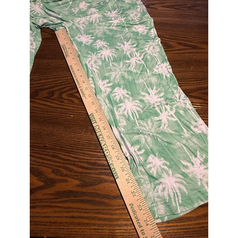 Tranquil & True Womens XL Green Palm Tree Smocked Waist‎ Pajama Lounge Pants NEW - Picture 6 of 11